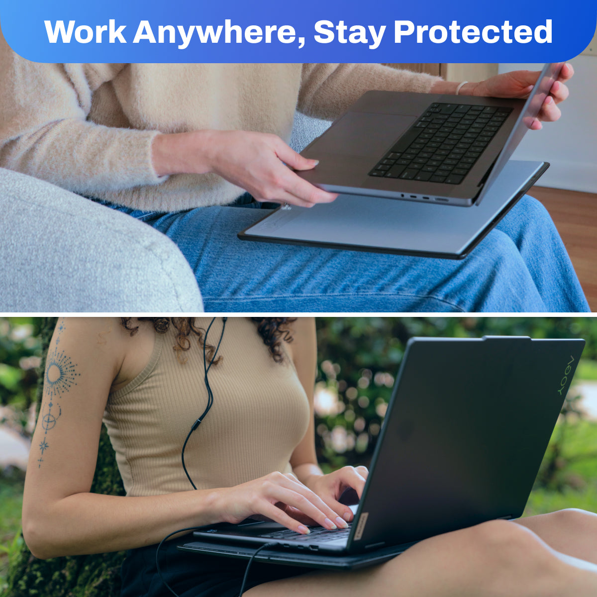 DefenderPad Laptop Radiation Shield | DefenderShield - Solar Radiation Protective Gear For Mini Laptops
