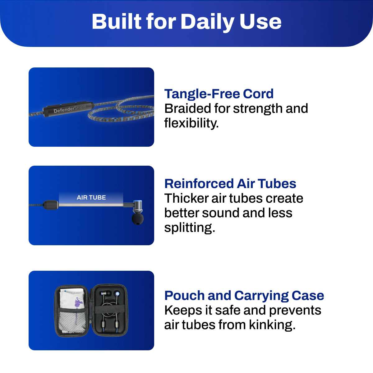 DefenderShield EMF Protection Air Tube Earbuds Built for Daily Use
