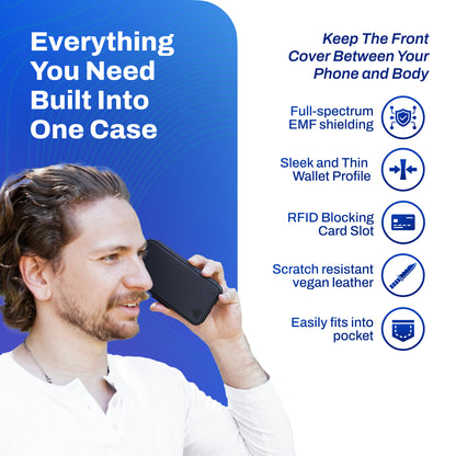 DefenderShield EMF Protection iPhone SlimFlip Case Everything You Need Built Into One Case