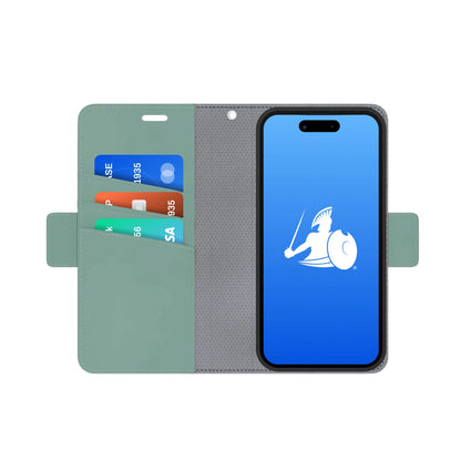 DefenderShield EMF Protection iPhone Sage Green Wallet Case