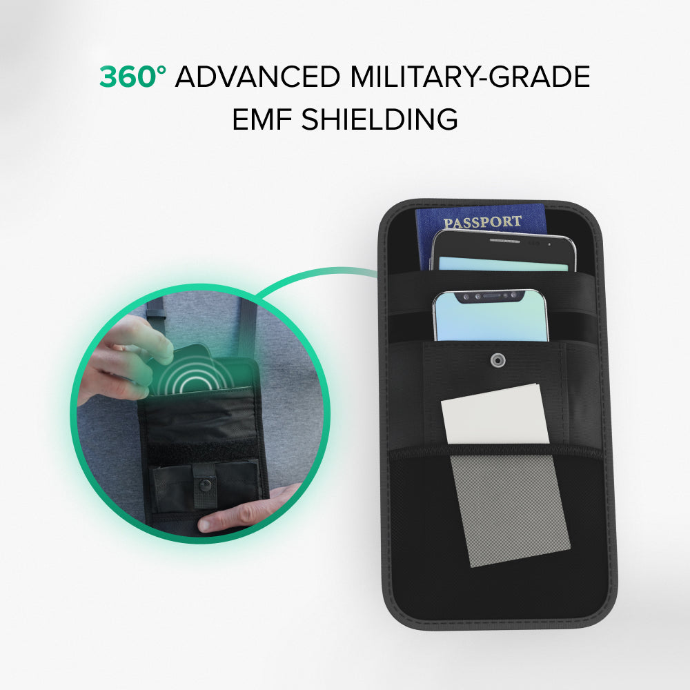 Ultra Armor ConcealShield Cell Phone Faraday Travel Bag – EMF + RFID Blocking Privacy Pouch