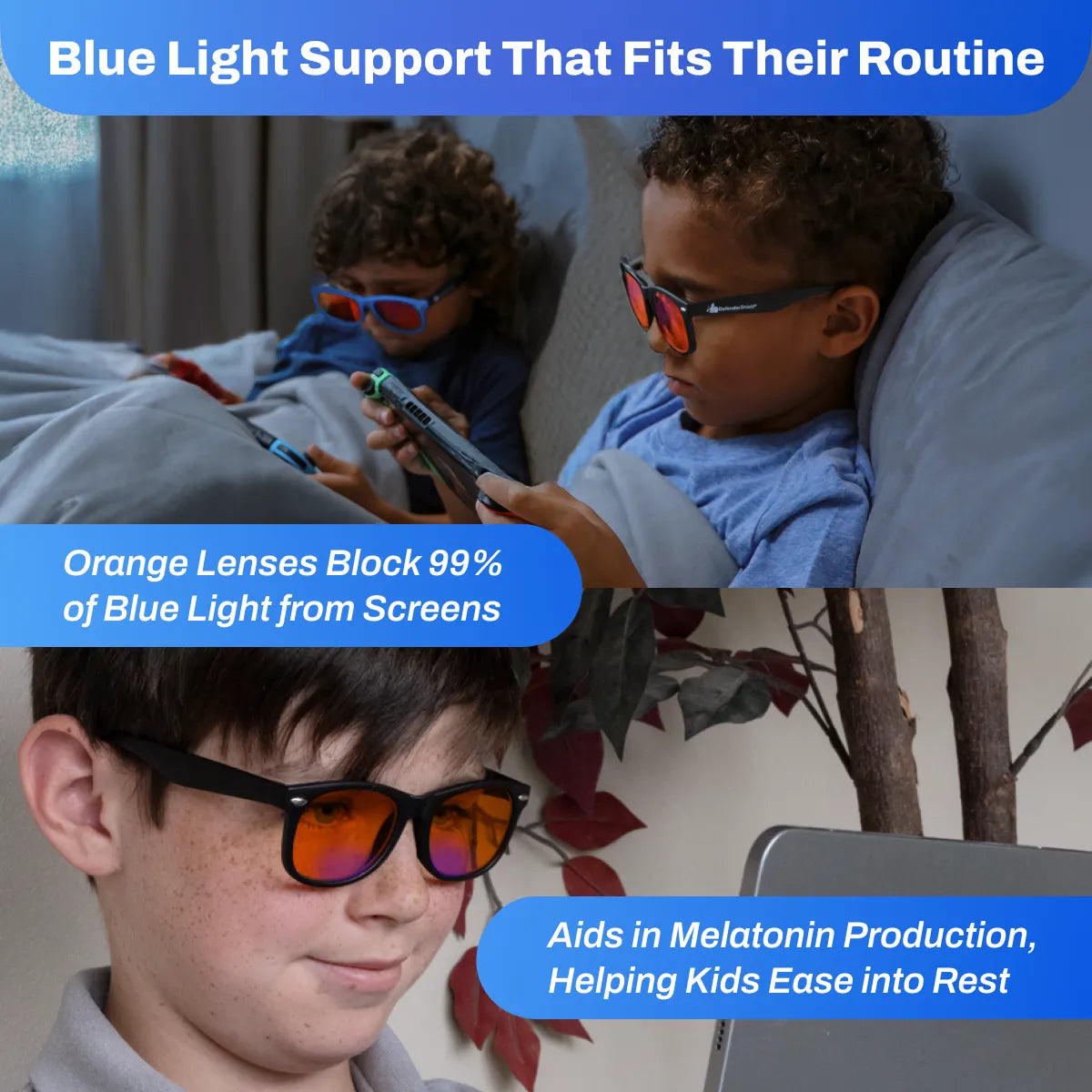 Kids Blue Light Blocking Glasses - Child Eye Protection | DefenderShield