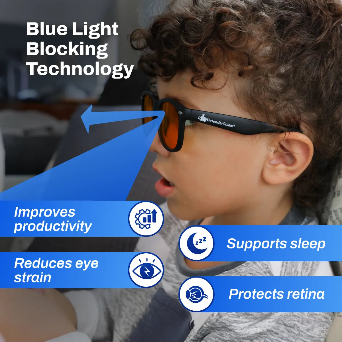Kids Blue Light Blocking Glasses - Child Eye Protection | DefenderShield