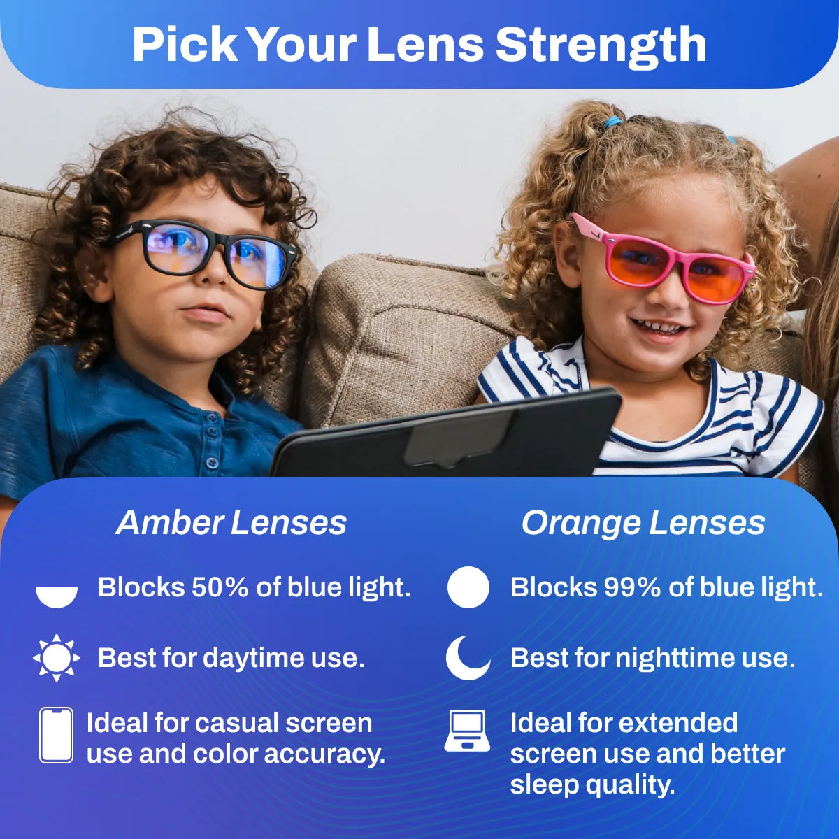 Kids Blue Light Blocking Glasses - Child Eye Protection | DefenderShield
