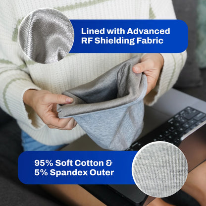 DefenderShield EMF Protection Adult Beanie Gray lined with advanced RF shielding fabric