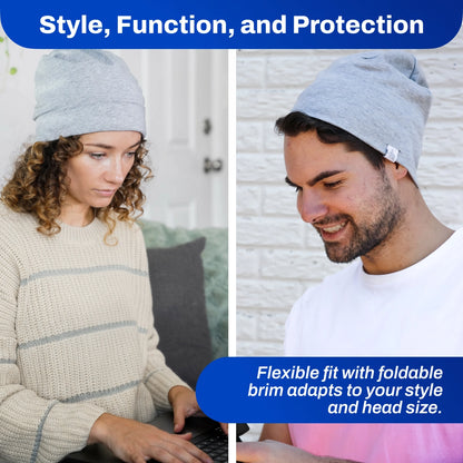 DefenderShield EMF Protection Adult Beanie Gray style, function, and protection