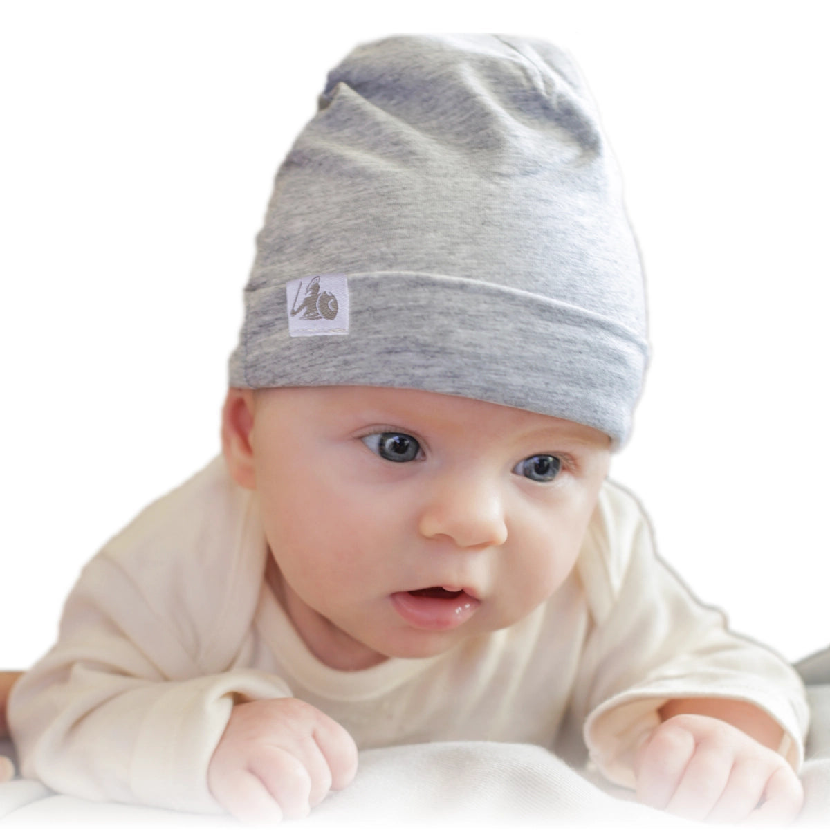 DefenderShield EMF Protection Baby Beanie Gray