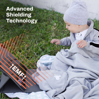 DefenderShield EMF Protection Baby Beanie Gray advanced shielding technology