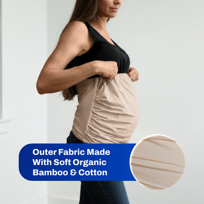 DefenderShield EMF Protection Belly Band outer fabric made with soft organic bamboo and cotton