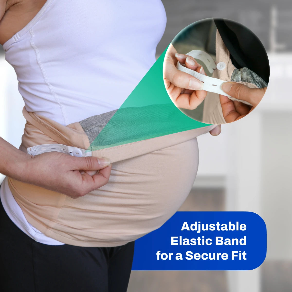 DefenderShield EMF Protection Belly Band adjustable elastic band for a secure fit