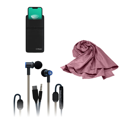 DefenderShield EMF Protection Travelers Bundle Standard Pink Scarf