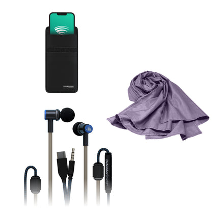 DefenderShield EMF Protection Travelers Bundle Standard Purple Scarf