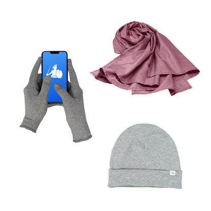 DefenderShield EMF Protection Cozy Bundle Rose Pink Scarf