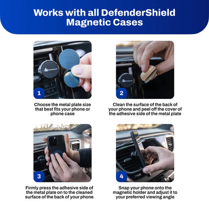 Magnetic Car Phone Holder – Air Vent Mount w/ 360° Rotation