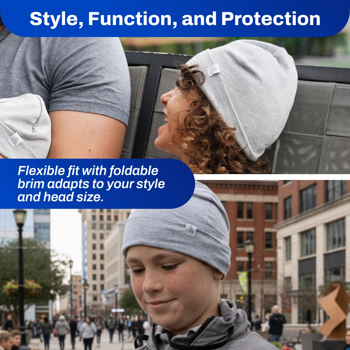 DefenderShield EMF Protection Child Beanie Gray style, function, and protection