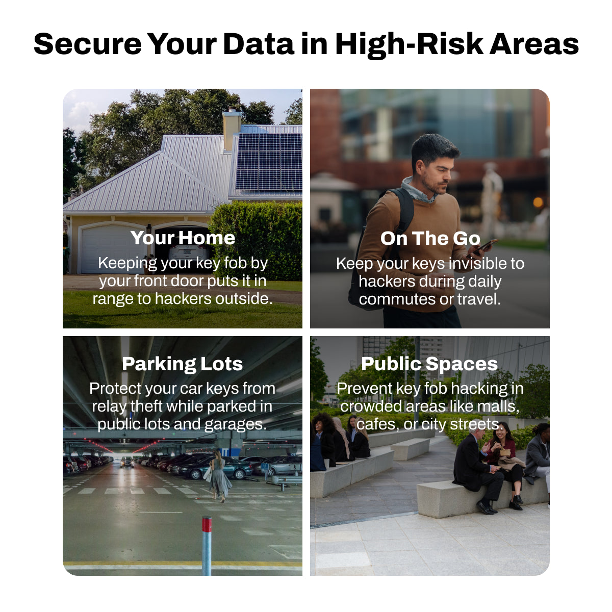 DefenderShield EMF Protection Faraday Key Fob Pouch Bag Secure Your Data in High Risk Areas At Home On the go Parking Lots Public Spaces