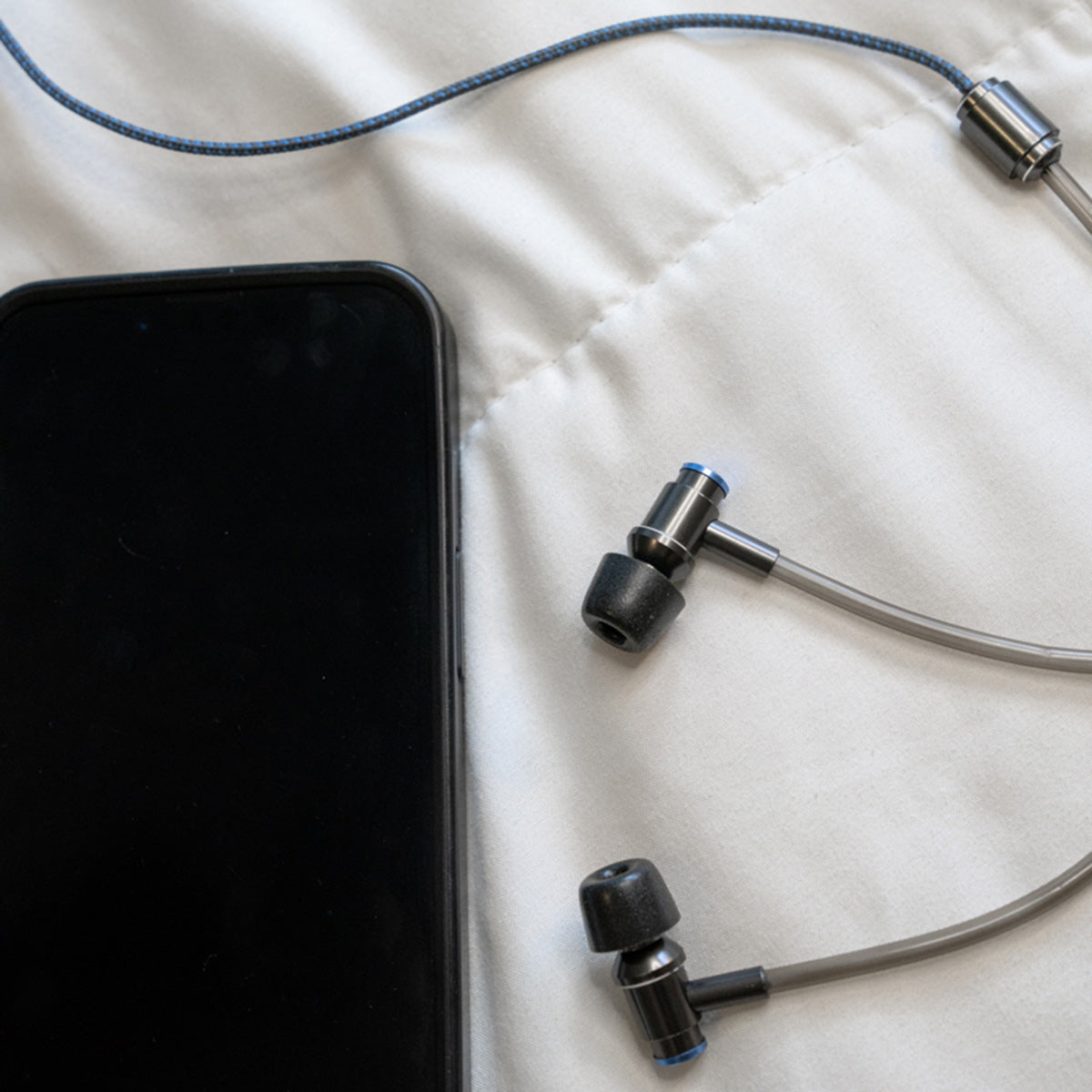 DefenderShield EMF Protection Memory Foam Earbud Tips With Phone