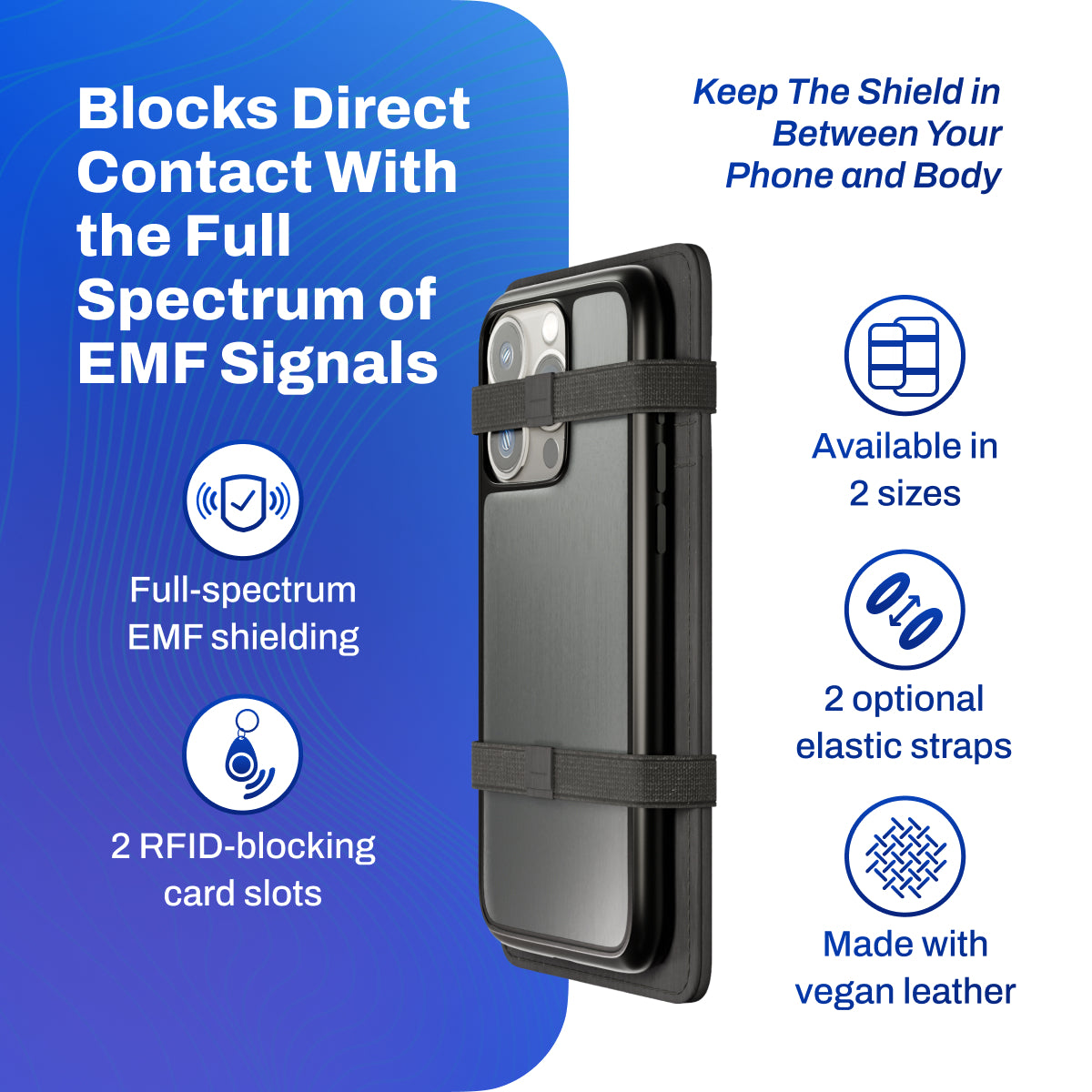 DefenderShield EMF Protection Universal Phone Shield Blocks Direct Contact With the Full Spectrum of EMF Signals 
