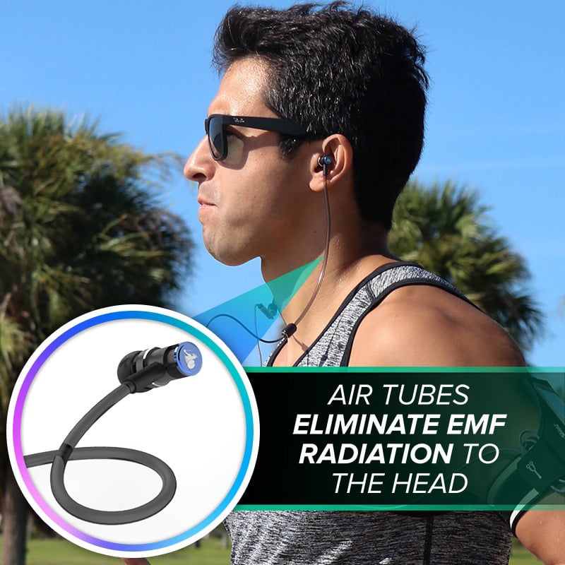 EMF Radiation-Free Earbuds Air Tube Stereo Headphones