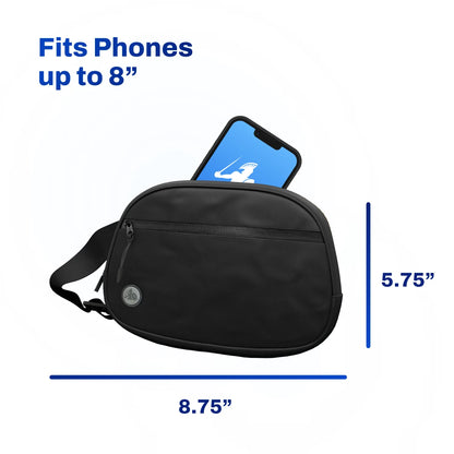 DefenderShield EMF Protection Hip Pack Black fits phones up to 8"