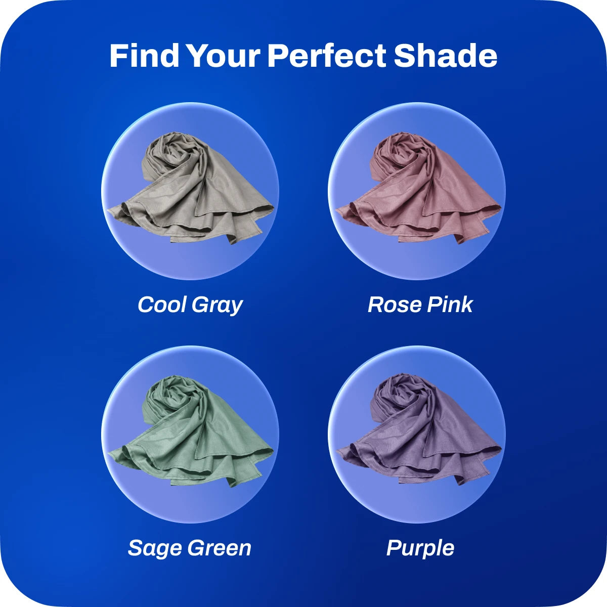 DefenderShield EMF Protection Scarf find your perfect shade, cool gray, rose pink, sage green, purple