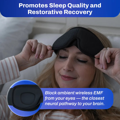 DefenderShield EMF Protection Sleep Mask Promotes Sleep Quality and Restorative Recovery 