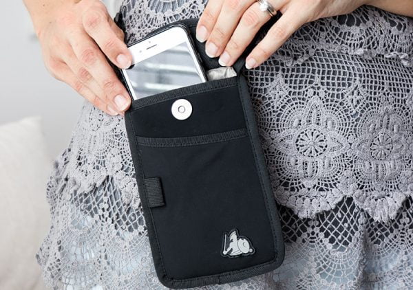 DefenderShield EMF Radiation Protection Cell Phone Pouch with Flap and Strap Attachment