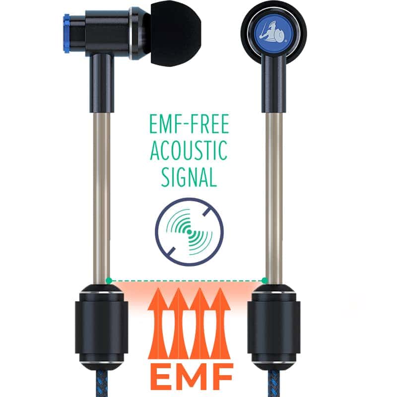 EMF Radiation-Free Earbuds, Air Tube Headphones