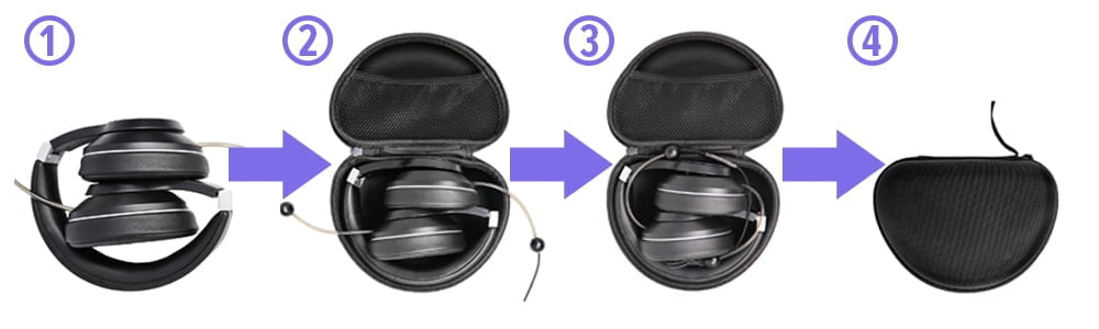 DefenderShield Adult EMF Free Air Tube Headphones Carrying Case Instructions