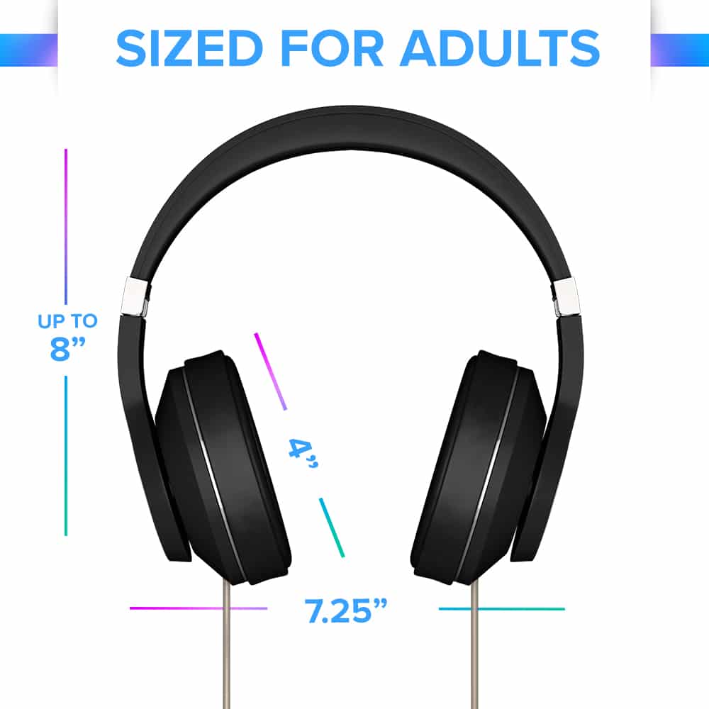 DefenderShield EMF-Free Over-Ear Kids Headphones - Universal Air Tube Wired  Crystal Clear Stereo Headset with Microphone & Volume Control - Works with