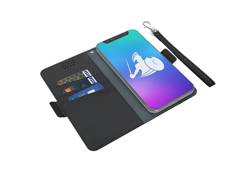 DefenderShield iPhone 8 / 7 / 6 / SE 2020emf Protection + Radiation Blocking Wallet Case Purple