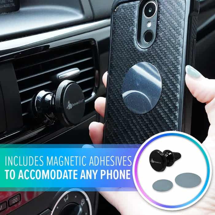BEYOND CELL Magnetic Car Mount & Tri-Shield 2.0 Case Compatible with iPhone  12 Series, Magnetic (Ring Kickstand + Universal Car Mount) Phone Holder