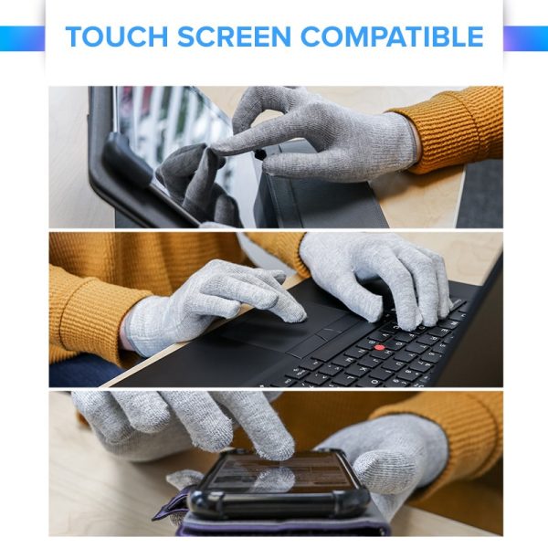 DefenderShield EMF Radiation Protection Gloves Touch Screen Compatible