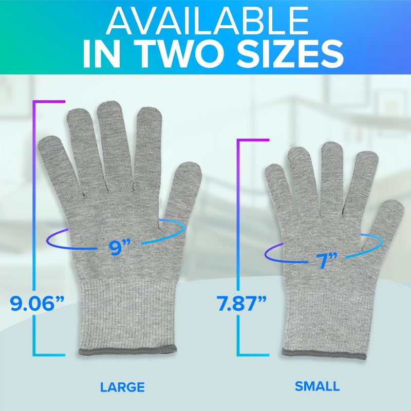 DefenderShield EMF Radiation Protection Gloves Sizes