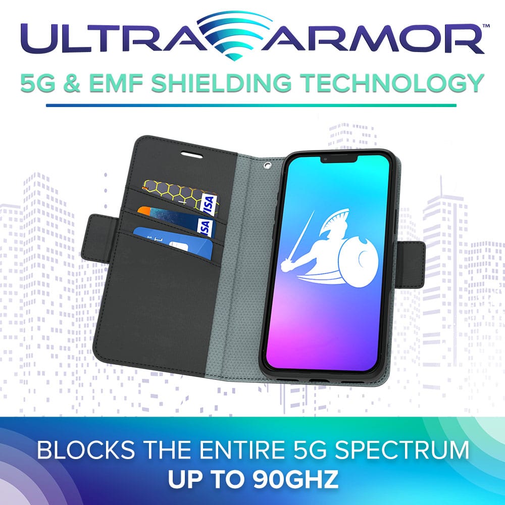 RadiArmor Anti-Radiation Case - iPhone 13 Pro Compatible EMF Blocking  Wallet Case – Lab Certified EMF Protection (Teal)