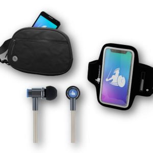 Active Bundle – EMF Radiation Protection Armband, Air Tube Earbuds + Hip Pack!