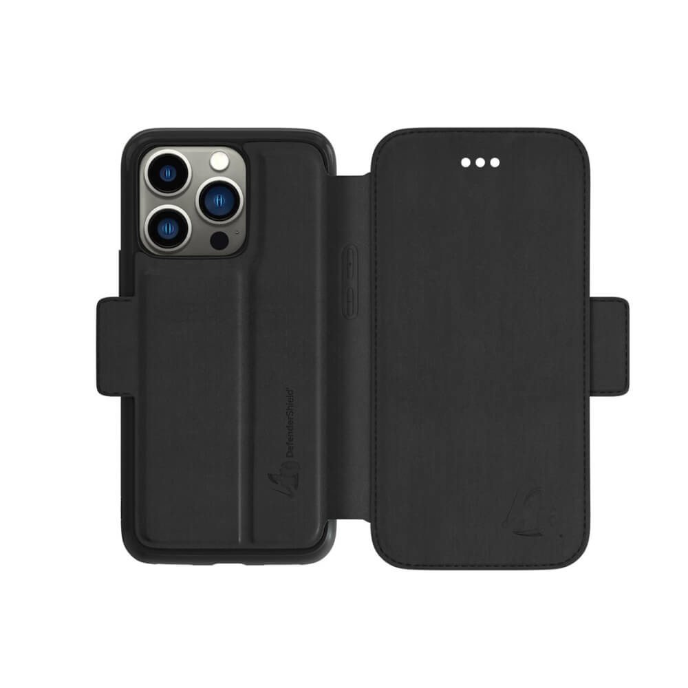 DefenderShield EMF Protection & 5G Anti Radiation iPhone 14 Plus Case -  RFID Blocking EMF Shield Detachable Wallet Case with Magnetic Closure  (Black) - Yahoo Shopping
